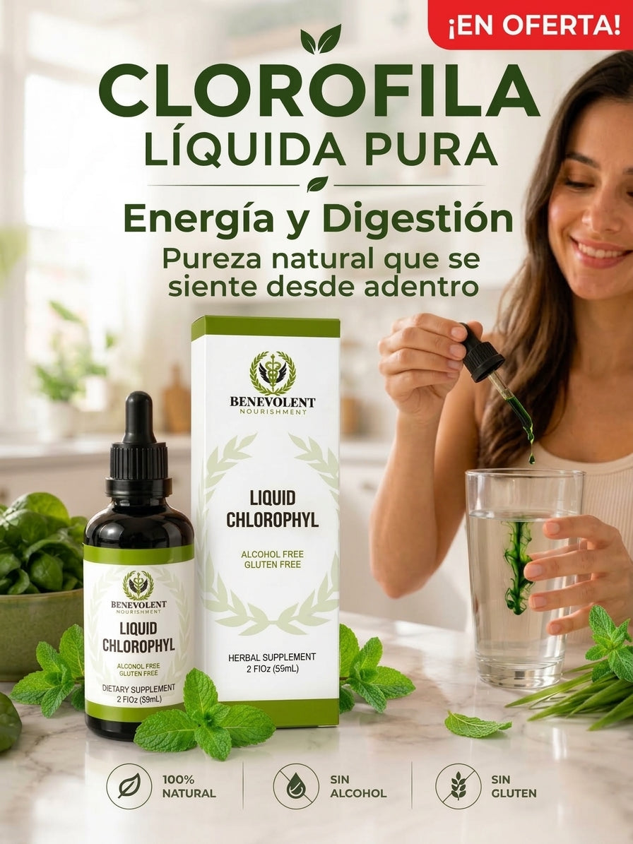 CLOROFILA BENEVOLENT X 60 ML -Energía y Digestión-