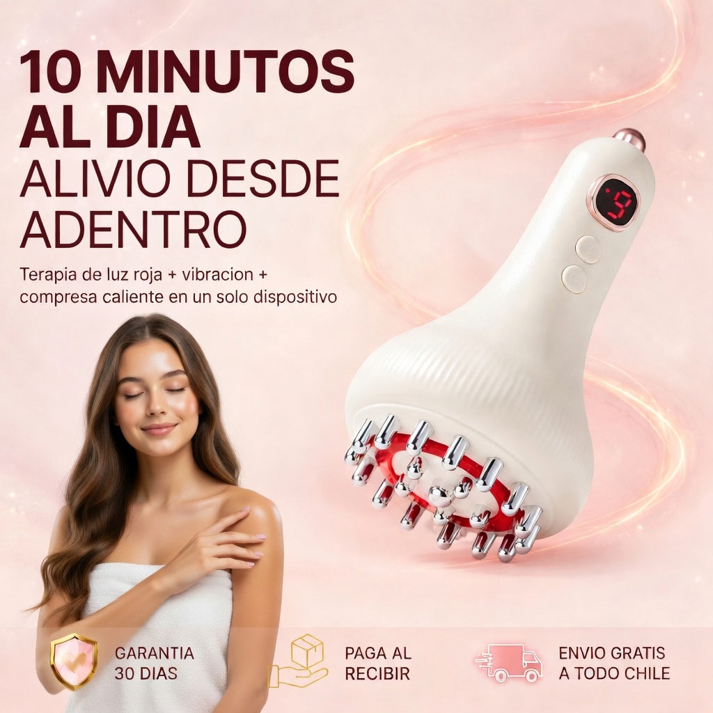 MASAJEADOR - DRENAJE LINFÁTICO: TERAPIA DE LUZ ROJA + VIBRACIÓN+COMPRESA CALINTE