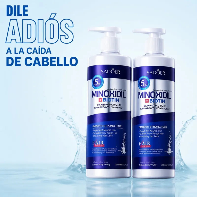 PACK Shampoo+Acondicionador con Minoxidil 5% + Biotina anticaída